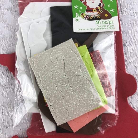 Bucilla Let It Snow Cross Stitch Ornament Kit & Creatology Santa Foam Craft NWT - Picture 10 of 13